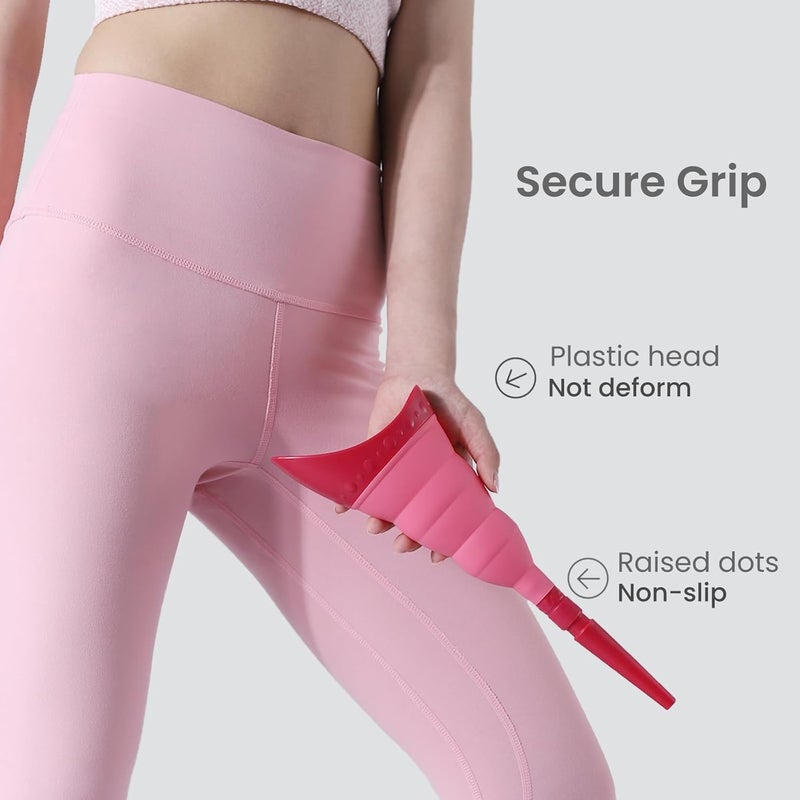 TRIPTIPS Pee Conch Foldable Female Urinal Device Portable Urinal for Women She Pee Cup for Women, Pee Funnel for Women Travel Stand to Pee Womens Urinal Funnel with Tube Case - Image 3